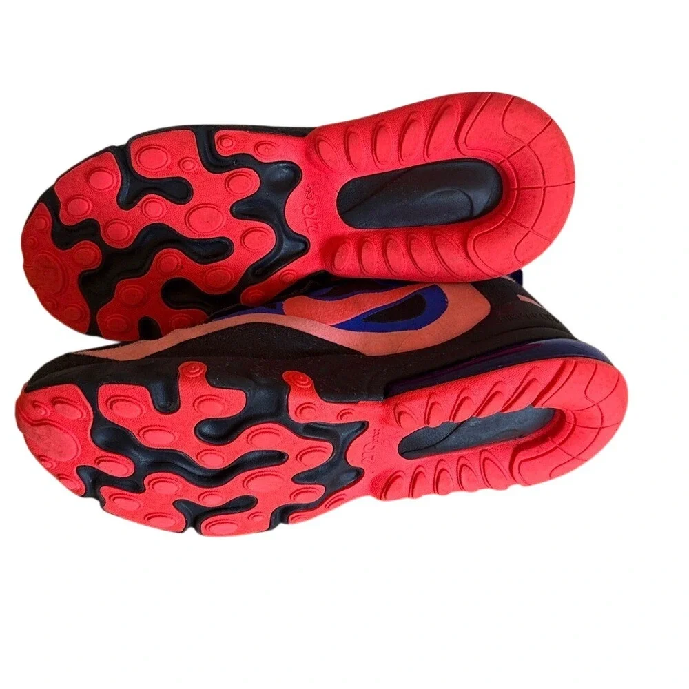 Nike Air Max 270 React Low‎ Black Crimson Blue Size 6Y